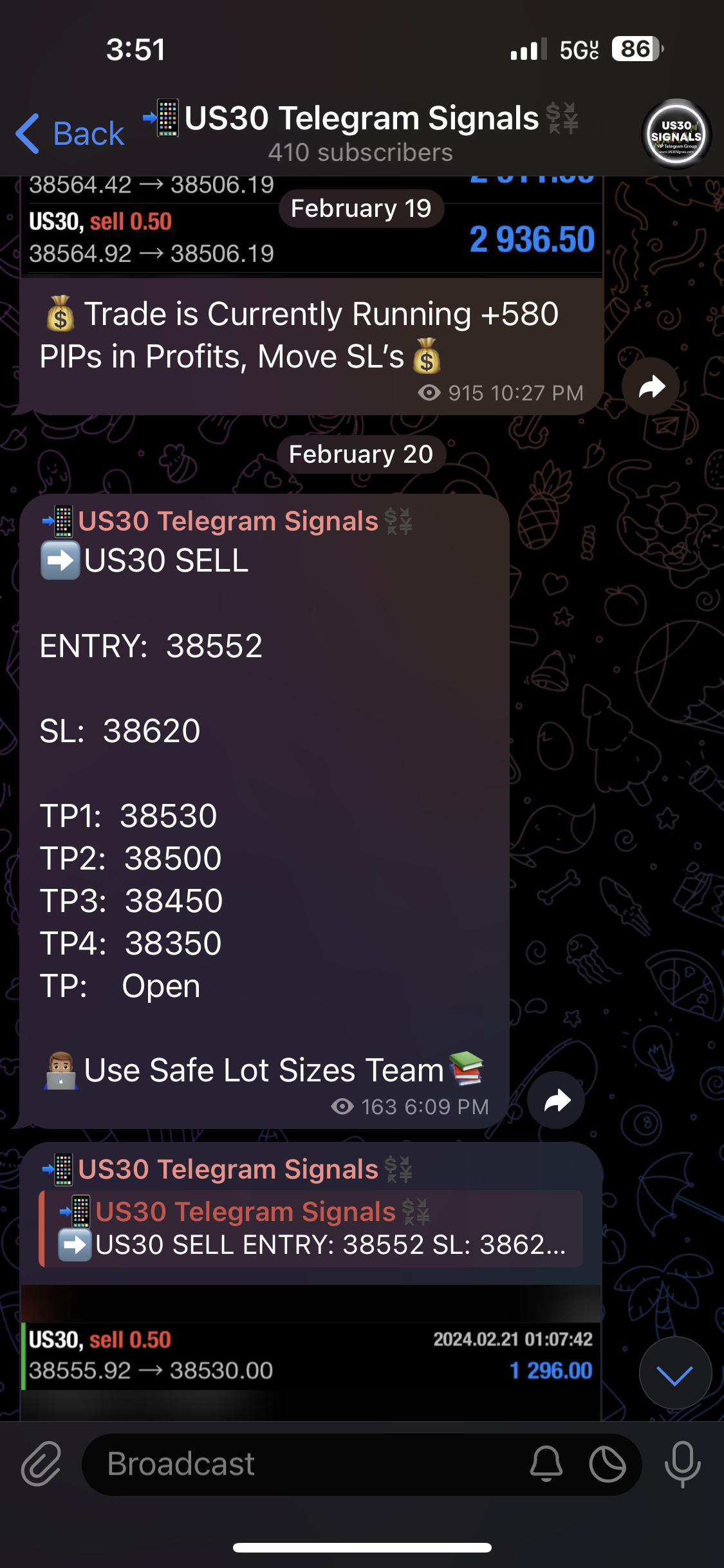 US30 Signals: 1 Month Telegram Access