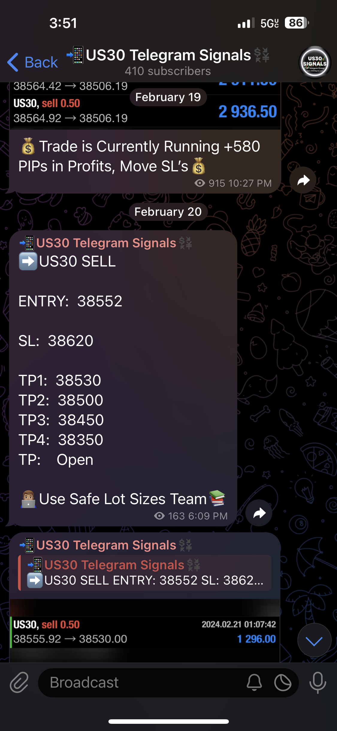 US30 Signals: 1 Full Year Telegram Access