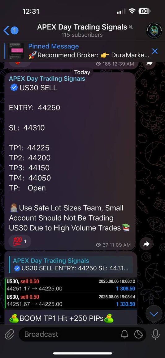 APEX DAY TRADING SIGNALS: 1 YEAR ACCESS