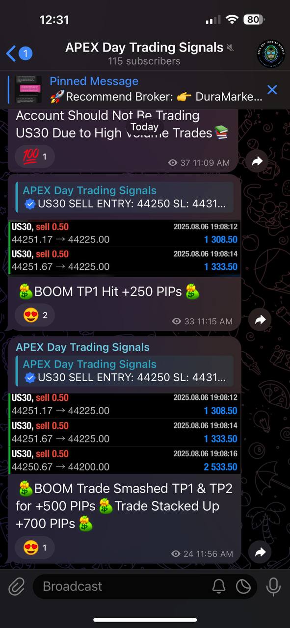 APEX DAY TRADING SIGNALS: 1 YEAR ACCESS